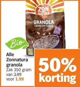 Albert Heijn Alle Zonnatura granola aanbieding