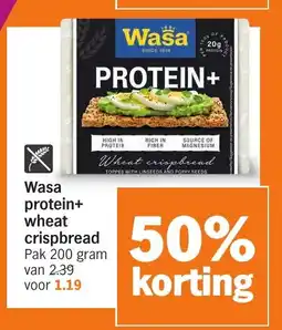 Albert Heijn Wasa protein+ Wheat crispbread aanbieding