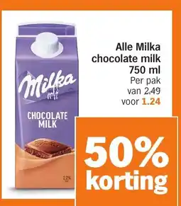Albert Heijn Alle Milka chocolate milk aanbieding