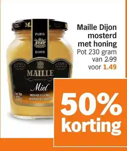 Albert Heijn Maille Dijon mosterd met honing aanbieding