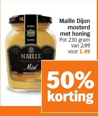 Albert Heijn Maille Dijon mosterd met honing aanbieding