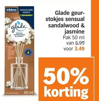Albert Heijn Glade geur- stokjes sensual sandalwood & jasmine aanbieding
