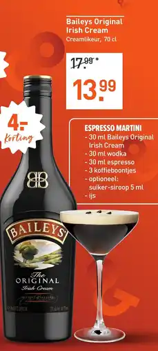 Albert Heijn Baileys Original Irish Cream aanbieding