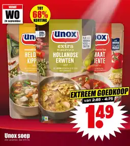 Dirk Unox soep aanbieding