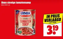 Dirk Unox stevige tomatensoep aanbieding