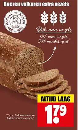 Dirk Boeren volkoren extra vezels aanbieding