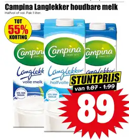 Dirk Campina Langlekker houdbare melk aanbieding