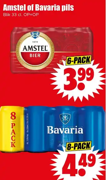 Dirk Amstel of Bavaria pils aanbieding