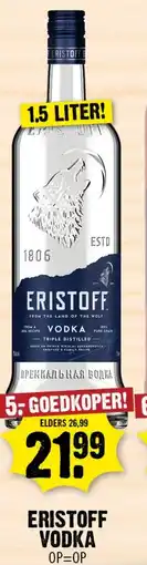 Dirk Eristoff's vodka aanbieding