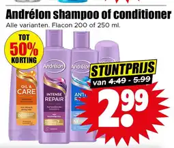 Dirk Andrélon shampoo of conditioner aanbieding