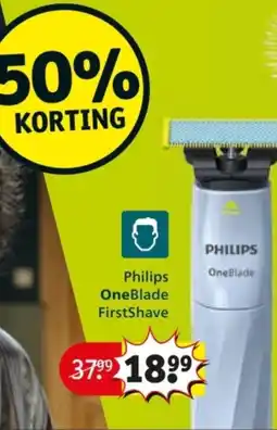 Kruidvat Philips OneBlade FirstShave aanbieding
