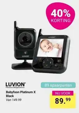 Van Asten BabySuperstore Babyfoon Platinum X Black aanbieding