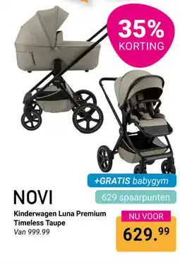 Van Asten BabySuperstore NOVI Kinderwagen Luna Premium Timeless Taupe aanbieding
