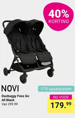 Van Asten BabySuperstore NOVI Duobuggy Foss Go All Black aanbieding