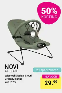Van Asten BabySuperstore Novi at home Wipstoel Musical Cloud Green Melange aanbieding