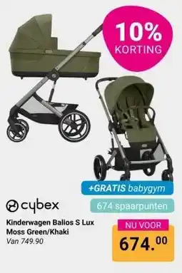 Van Asten BabySuperstore Cybex Kinderwagen Balios S Lux Moss Green/Khaki aanbieding