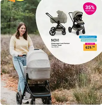 Van Asten BabySuperstore Novi Kinderwagen Luna Premium Timeless Taupe aanbieding