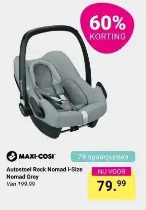 Van Asten BabySuperstore Maxi-cosi Autostoel Rock Nomad i-Size Nomad Grey aanbieding