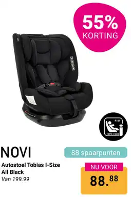 Van Asten BabySuperstore Novi Autostoel Tobias I-Size All Black aanbieding