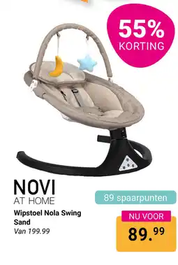 Van Asten BabySuperstore Novi at home Wipstoel Nola Swing Sand aanbieding