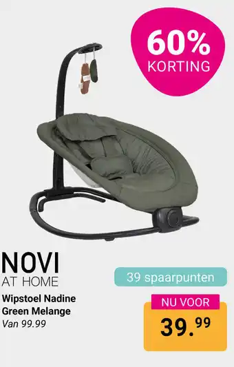 Van Asten BabySuperstore Novi at home Wipstoel Nadine Green Melange aanbieding