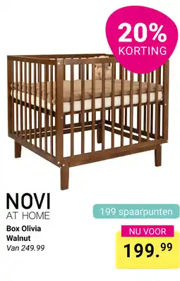 Van Asten BabySuperstore Novi at home Box Olivia Walnut aanbieding