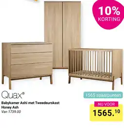 Van Asten BabySuperstore Quax Babykamer Ashi met Tweedeurskast Honey Ash aanbieding