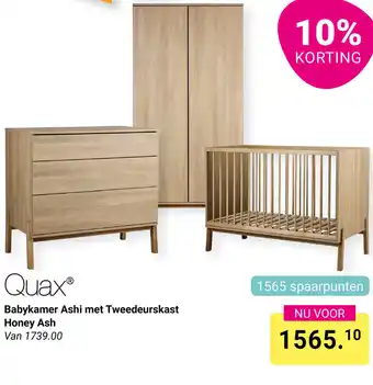 Van Asten BabySuperstore Quax Babykamer Ashi met Tweedeurskast Honey Ash aanbieding
