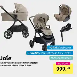 Van Asten BabySuperstore Joie Kinderwagen Signature Finiti Sandstone + Autostoel i-Level I-Size & Base aanbieding