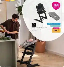 Van Asten BabySuperstore Stokke SET Kinderstoel Tripp Trapp Black + Newbornset & Babyset aanbieding