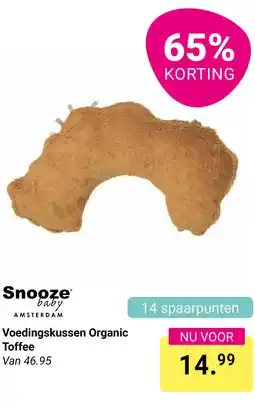 Van Asten BabySuperstore Snooze baby Voedingskussen Organic Toffee aanbieding