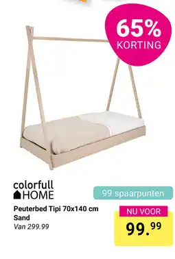 Van Asten BabySuperstore Colorfull HOME Peuterbed Tipi Sand aanbieding
