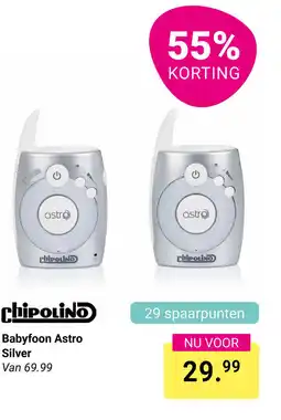 Van Asten BabySuperstore Babyfoon Astro Silver aanbieding