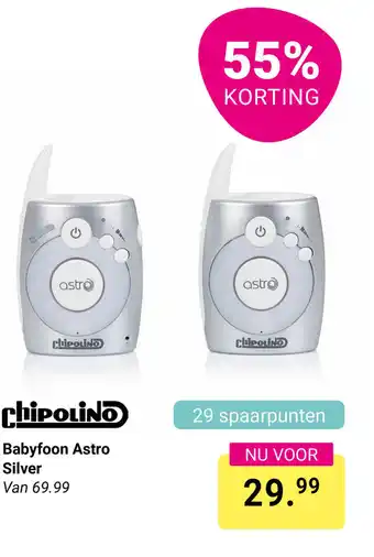 Van Asten BabySuperstore Babyfoon Astro Silver aanbieding