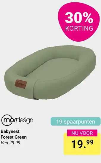Van Asten BabySuperstore Mordesign Babynest Forest Green aanbieding
