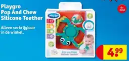 Kruidvat Playgro Pop And Chew Silicone Teether aanbieding