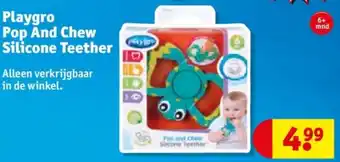 Kruidvat Playgro Pop And Chew Silicone Teether aanbieding