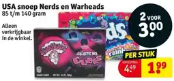 Kruidvat USA snoep Nerds en Warheads aanbieding