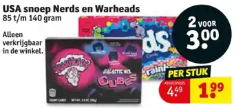Kruidvat USA snoep Nerds en Warheads aanbieding