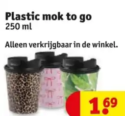 Kruidvat Plastic mok to go aanbieding