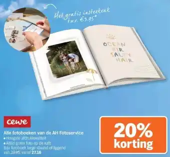 Albert Heijn Cewe Alle fotoboeken van de AH Fotoservice aanbieding