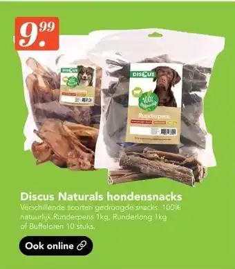 Discus Discus Naturals hondensnacks aanbieding