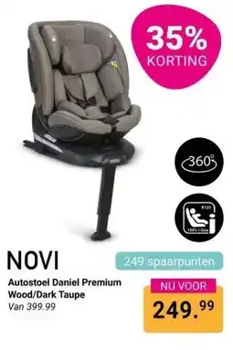 Van Asten BabySuperstore Novi Autostoel Daniel Premium Wood/Dark Taupe aanbieding