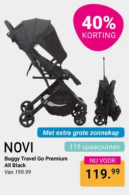Van Asten BabySuperstore Novi Buggy Travel Go Premium All Black aanbieding