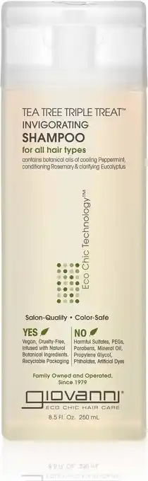 Bol.com Giovanni Cosmetics - Tea Tree Triple Treat Invigorating Shampoo - 250 ml aanbieding