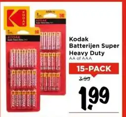 Vomar Voordeelmarkt Kodak Batterijen Super Heavy Duty aanbieding