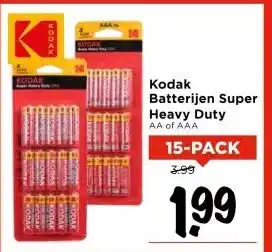 Vomar Voordeelmarkt Kodak Batterijen Super Heavy Duty aanbieding