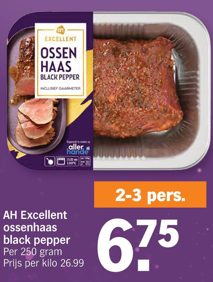 AH Excellent ossenhaas black pepper aanbieding bij Albert Heijn