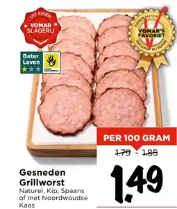 Vomar Voordeelmarkt Gesneden Grillworst aanbieding