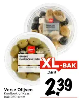 Vomar Voordeelmarkt Verse Olijven Knoflook of Kaas. aanbieding